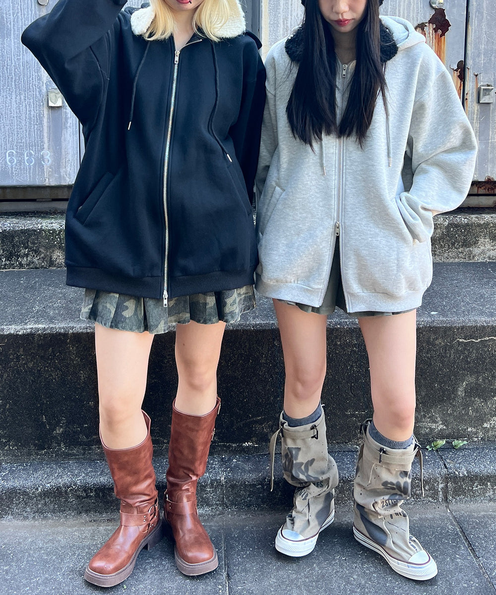 ダブルZIPビッグパーカー　