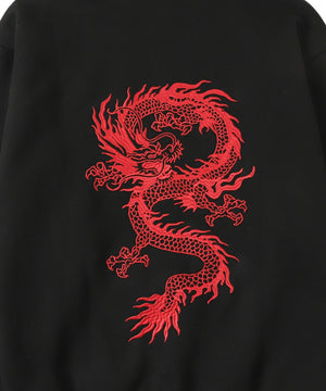 ドラゴン刺繍ビッグZIPパーカー　