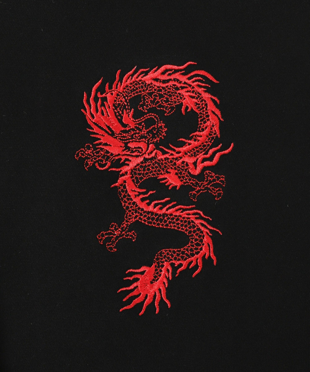 ドラゴン刺繍ビッグZIPパーカー　
