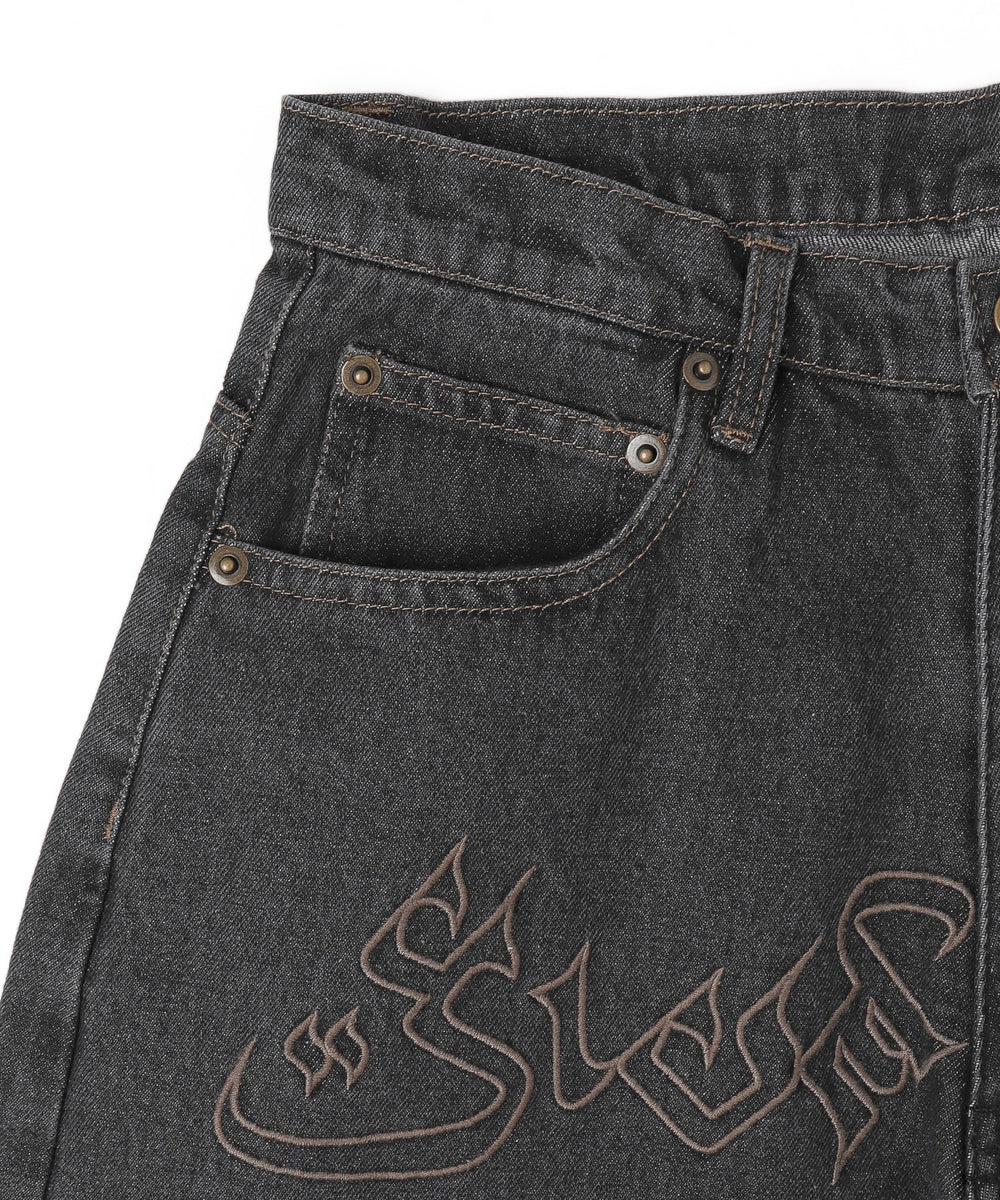 フロントエンブロバギーデニム