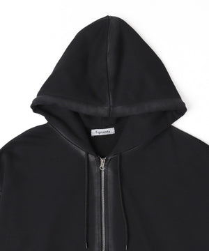 ブラシ加工ダブルZIPビッグパーカー