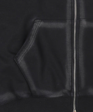 ブラシ加工ダブルZIPビッグパーカー