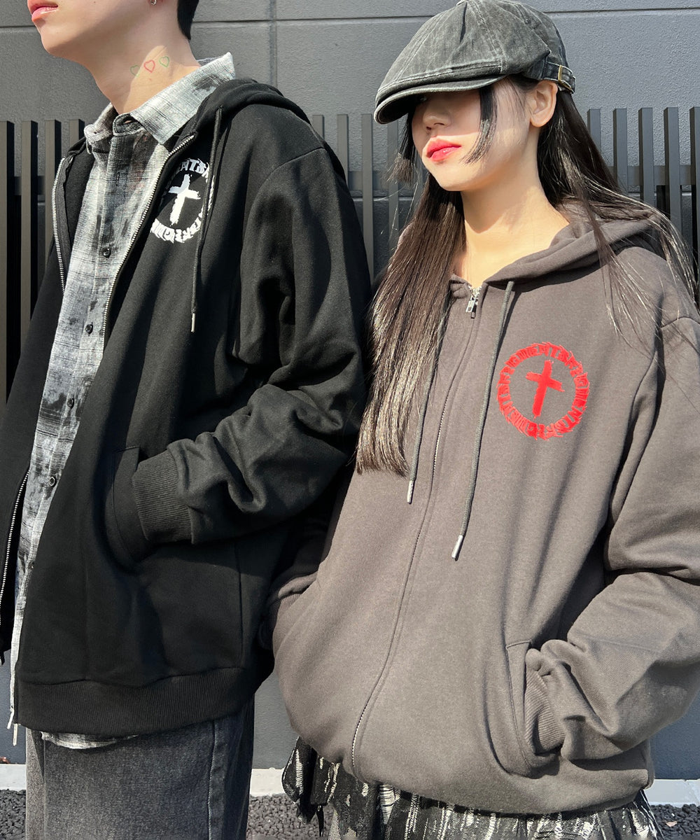 サークルクロスZIPパーカー