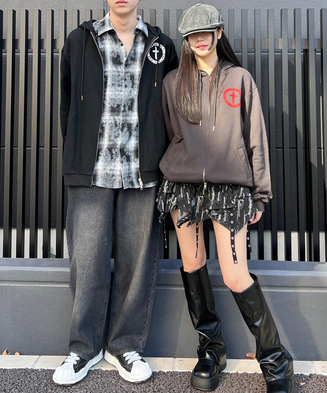 サークルクロスZIPパーカー