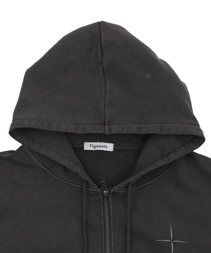 クロス刺繍ZIPパーカー