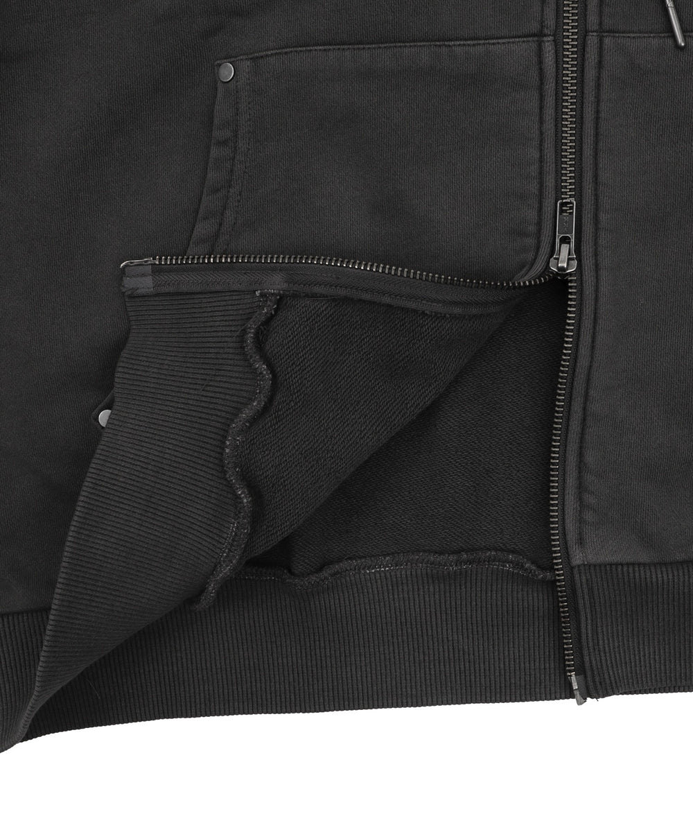 クロス刺繍ZIPパーカー