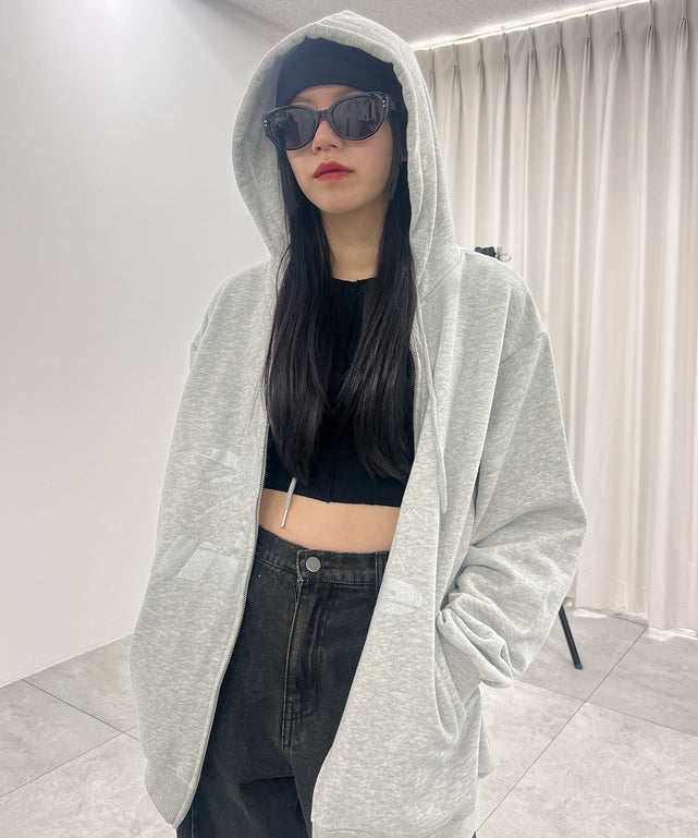 杢グレー モデル：154㎝ L着用