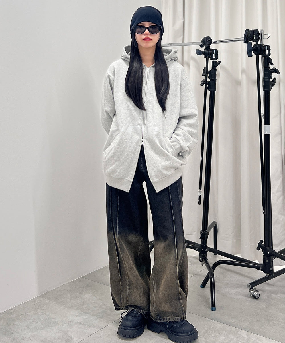 杢グレー モデル：154㎝ L着用