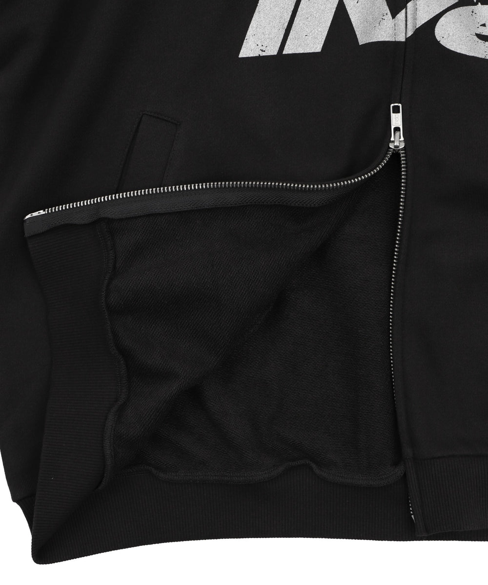 FOILプリントダブルZIPパーカー