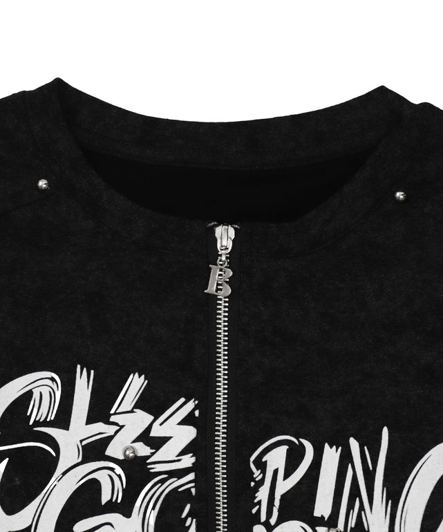 ダブルZIPロゴトップス