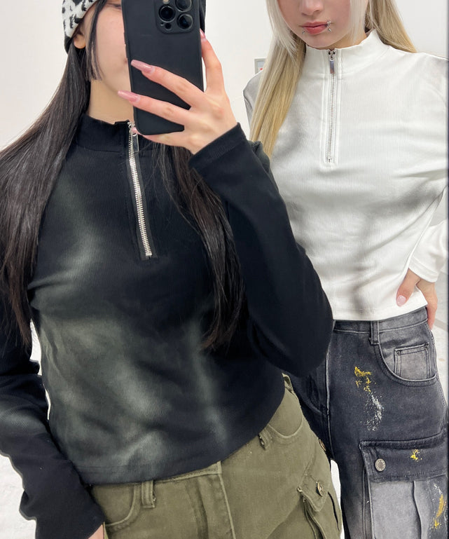 ハーフZIPスプレートップ