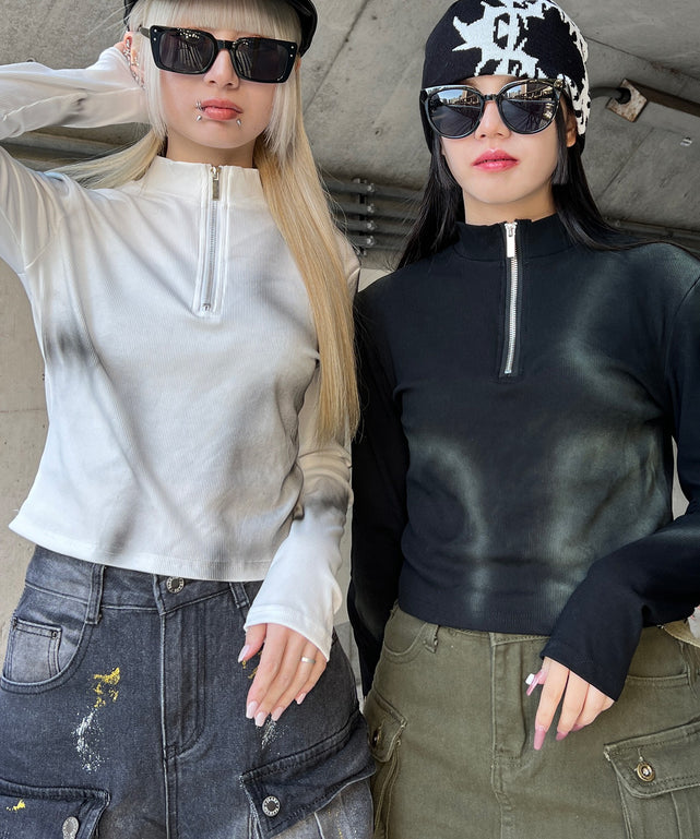 ハーフZIPスプレートップ