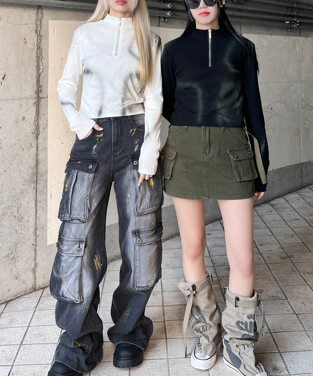 ハーフZIPスプレートップ