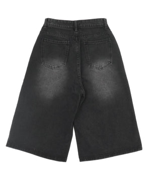 ワイドデニムハーフパンツ