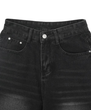 ワイドデニムハーフパンツ