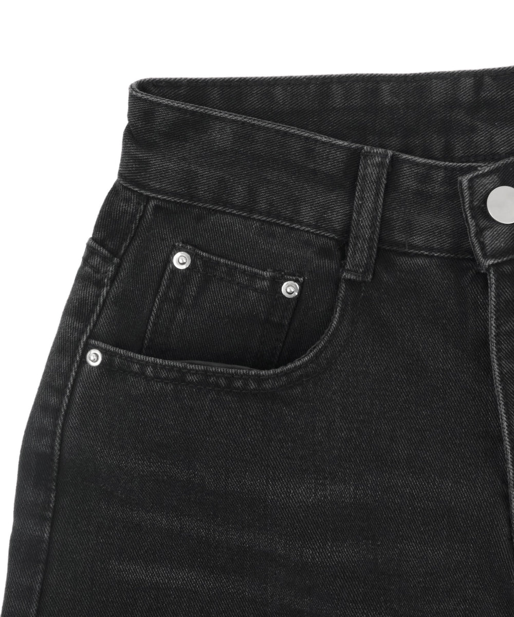 ワイドデニムハーフパンツ