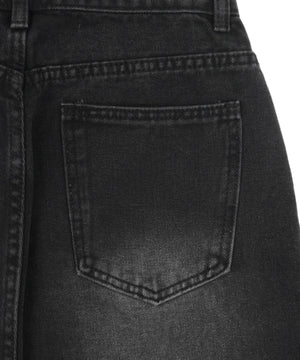 ワイドデニムハーフパンツ