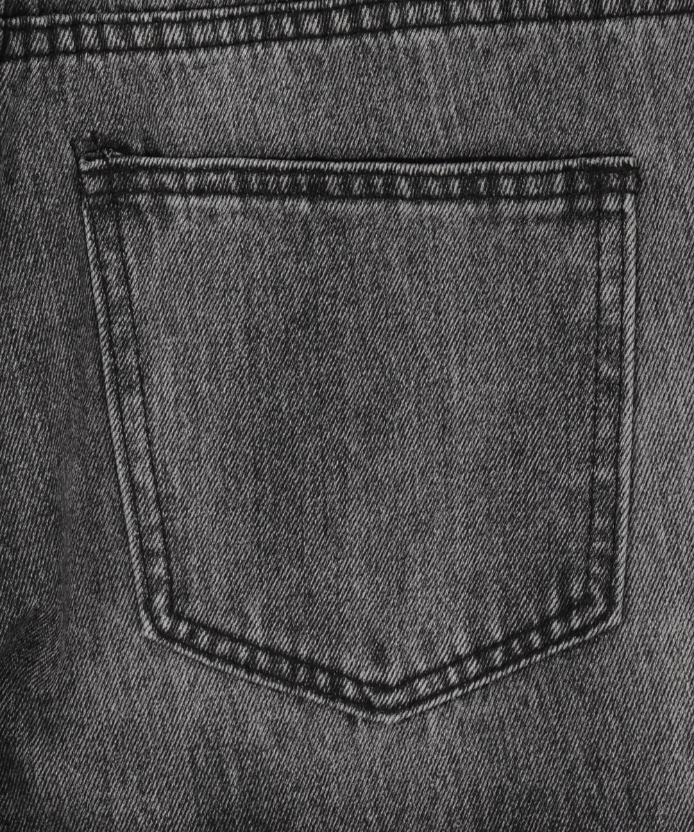 ブリーチカーゴブラックバギーデニム