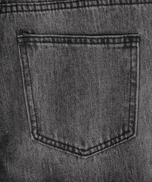 ブリーチカーゴブラックバギーデニム