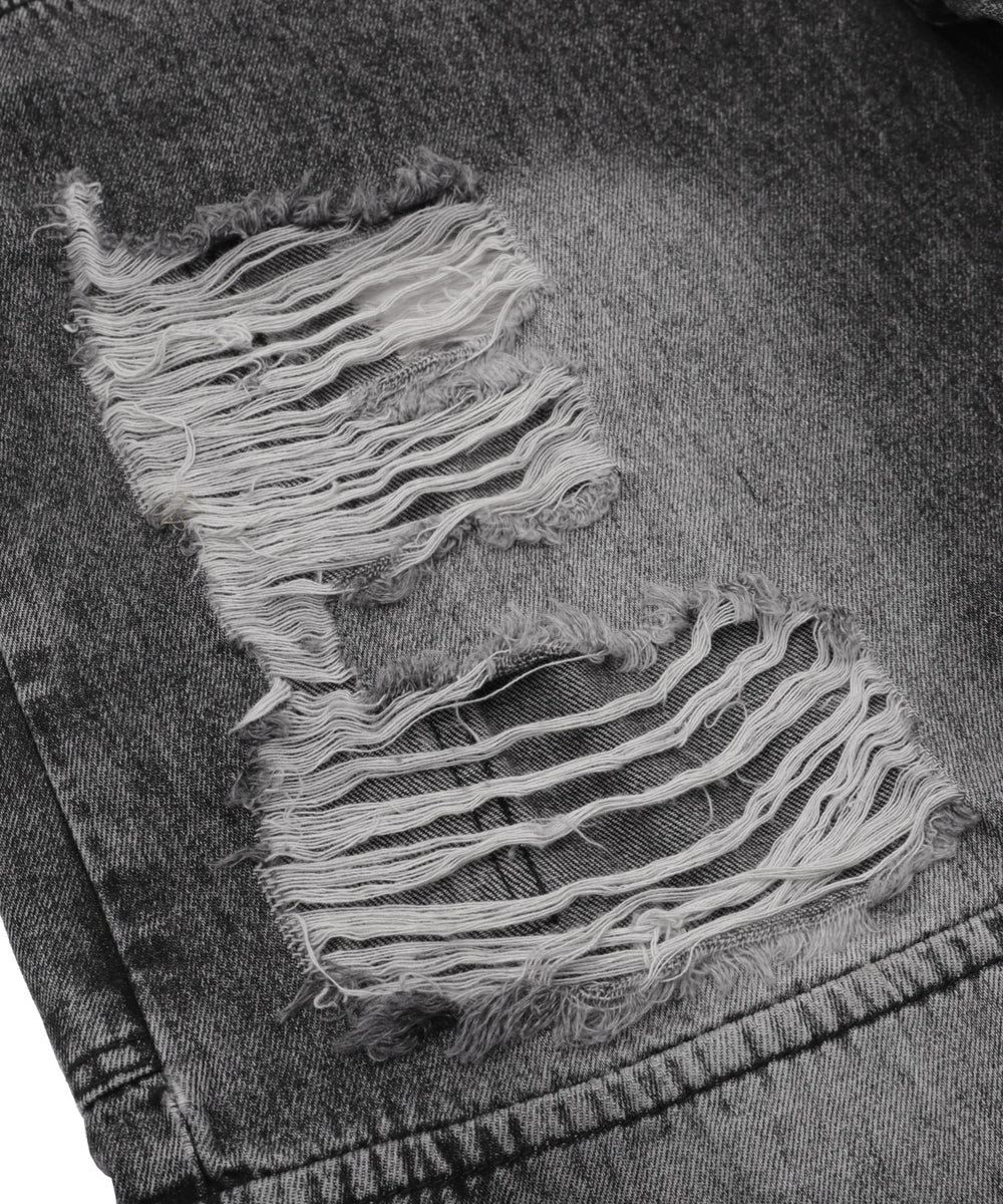 ダブルウエストクラッシュハーフパンツ