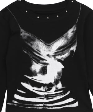 フェイクインナープリントトップス