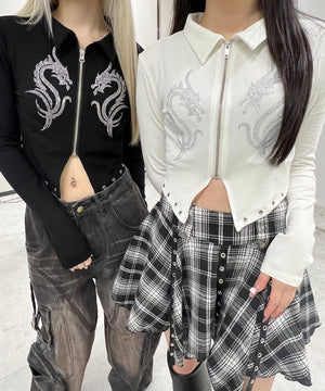 ドラゴンストーンアイレットZIPUPトップ