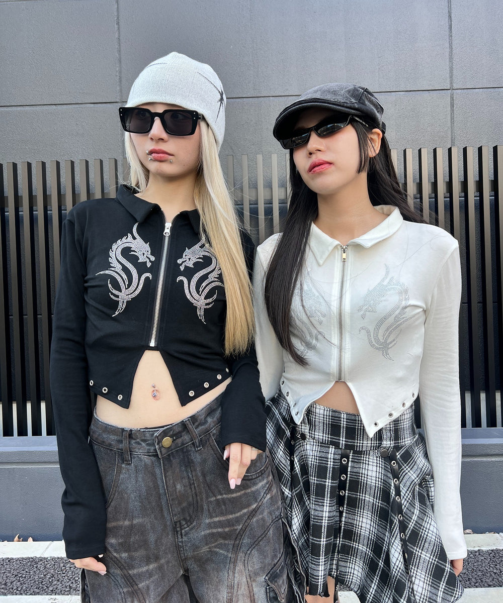 ドラゴンストーンアイレットZIPUPトップ