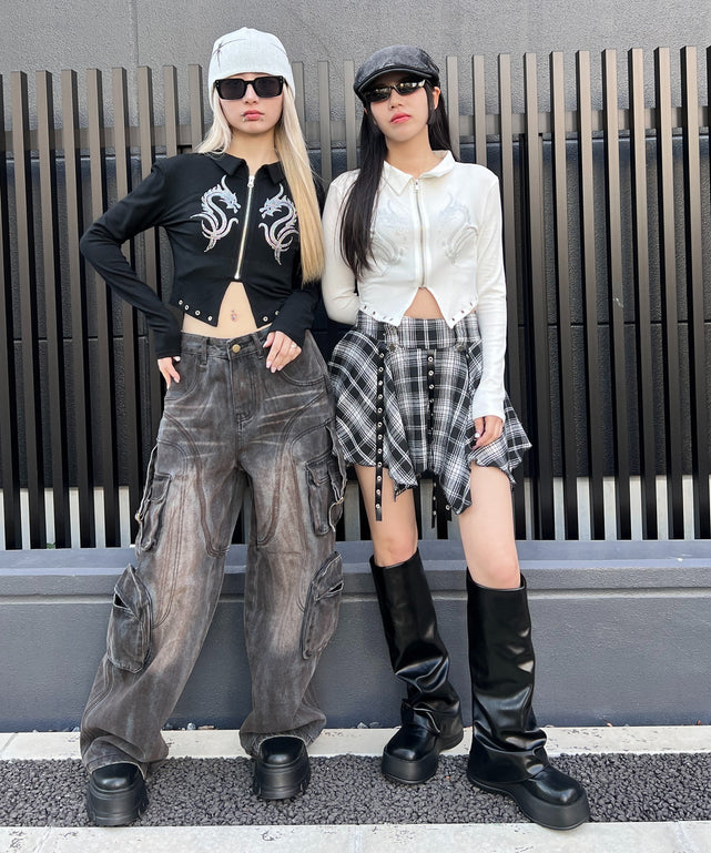 ドラゴンストーンアイレットZIPUPトップ