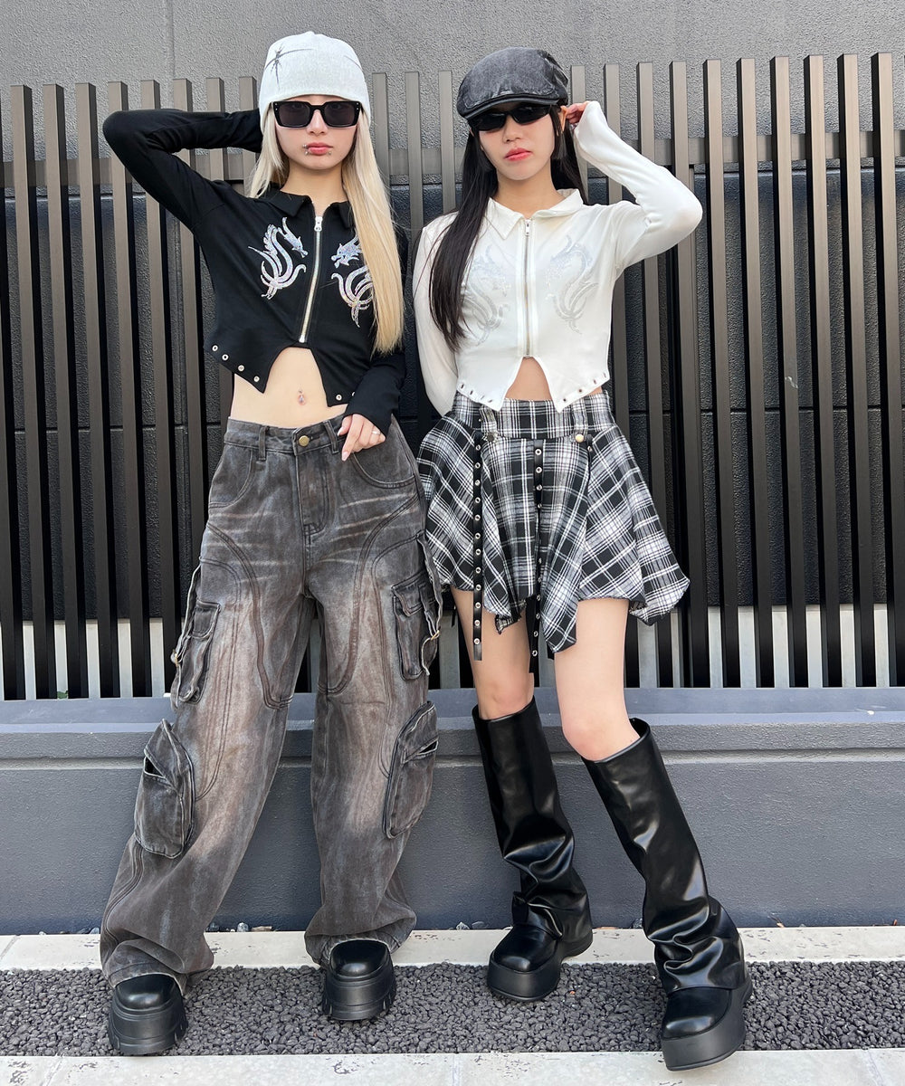 ドラゴンストーンアイレットZIPUPトップ