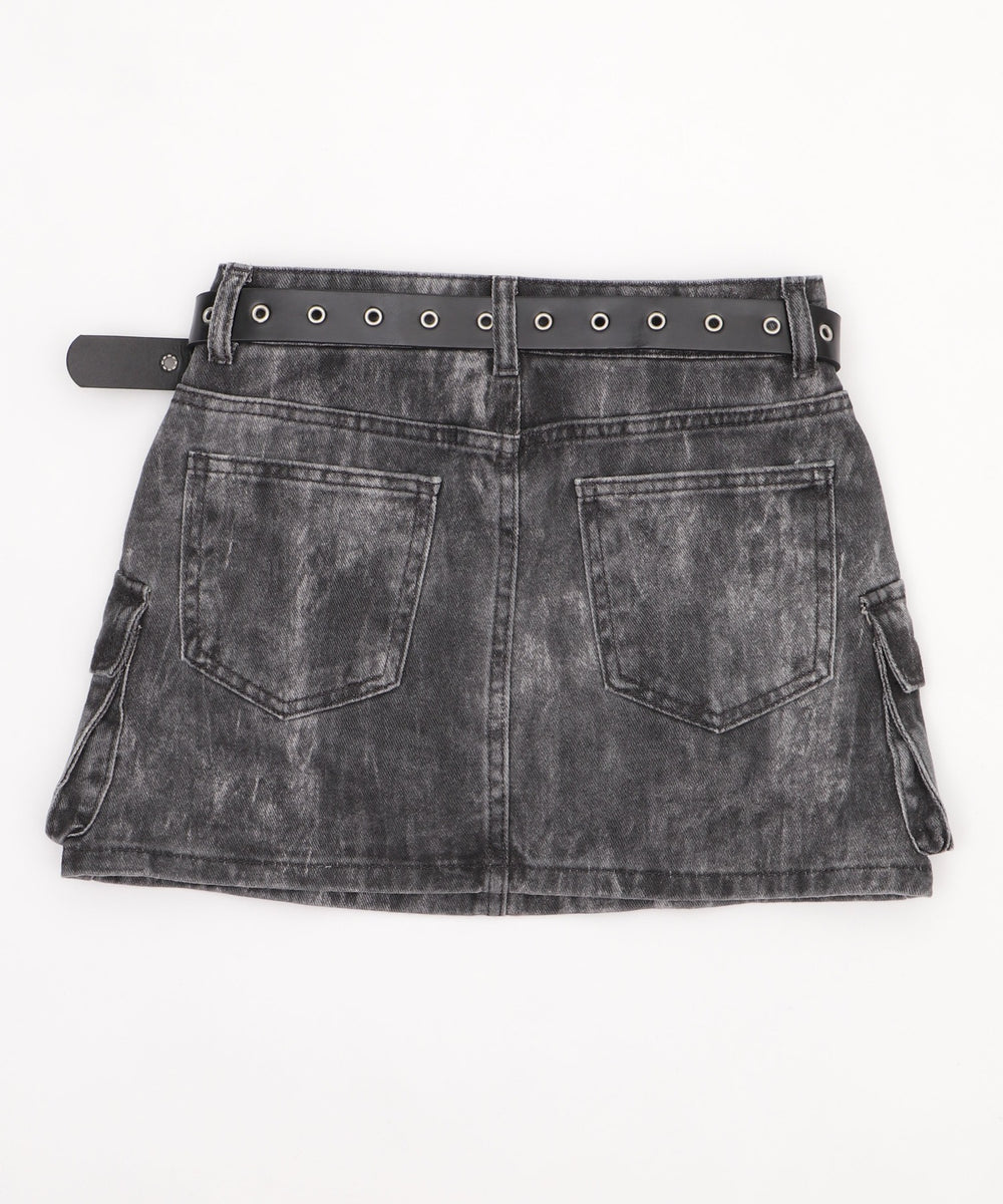 ベルト付きカーゴミニスカパン