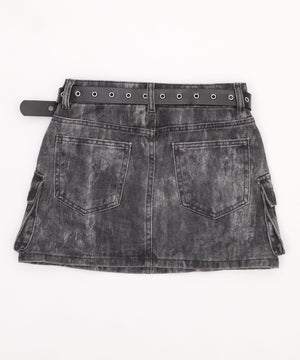 ベルト付きカーゴミニスカパン