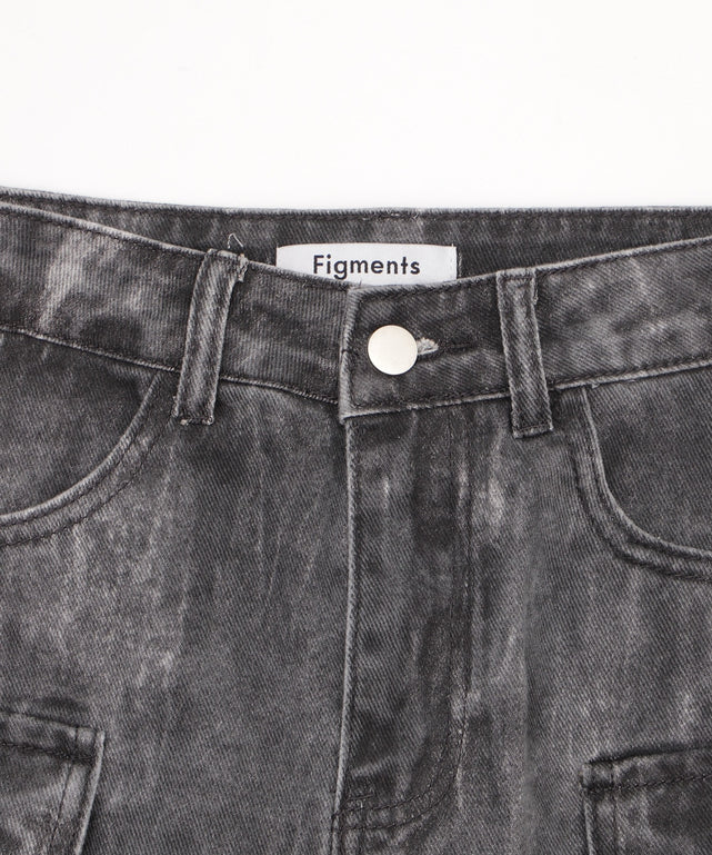 ベルト付きカーゴミニスカパン