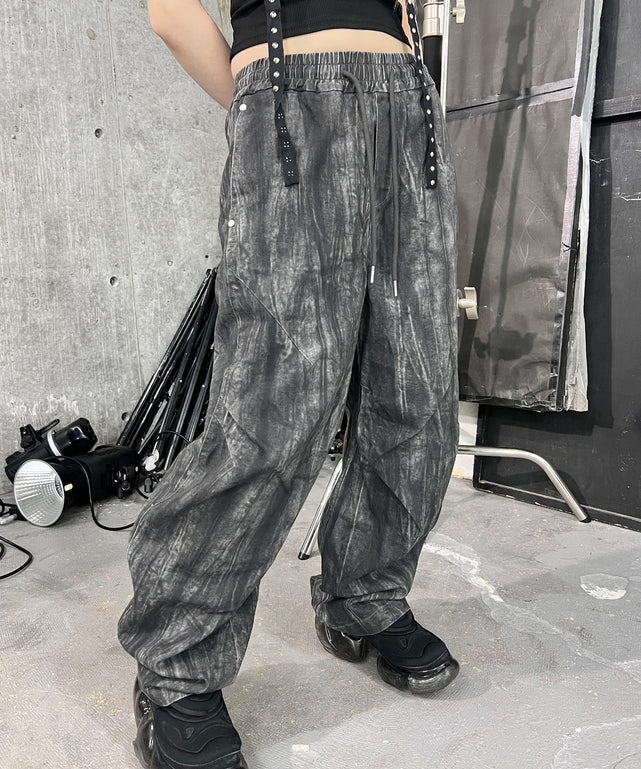 Y2Kイージーパンツ/ブラック モデル：159㎝ M着用