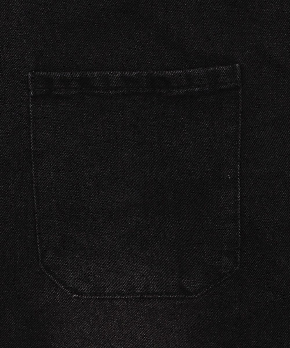 フーデッドデニムシャツ