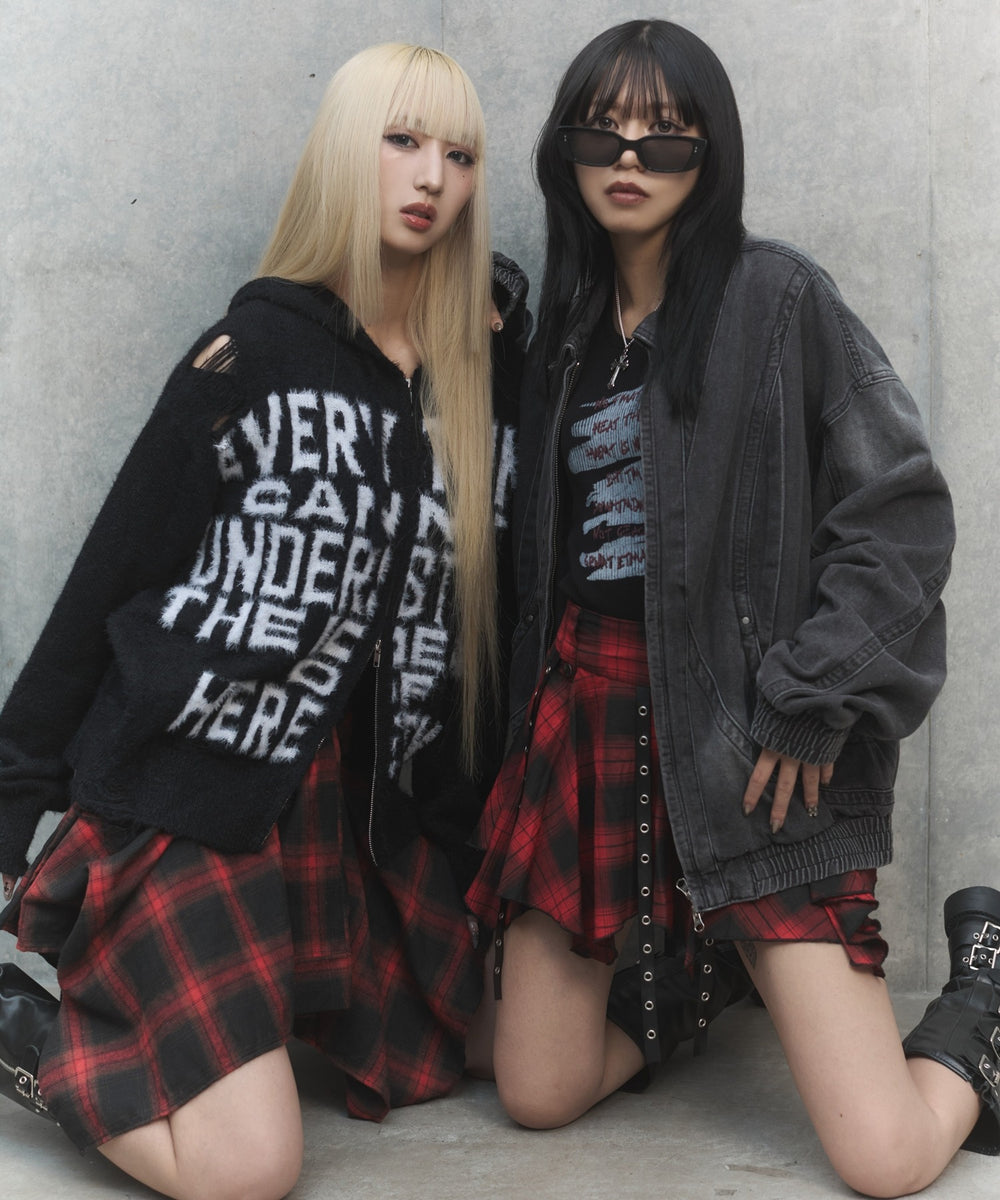 フェイクスリーブイレヘムスカート