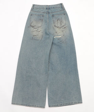 ハードダメージデニム