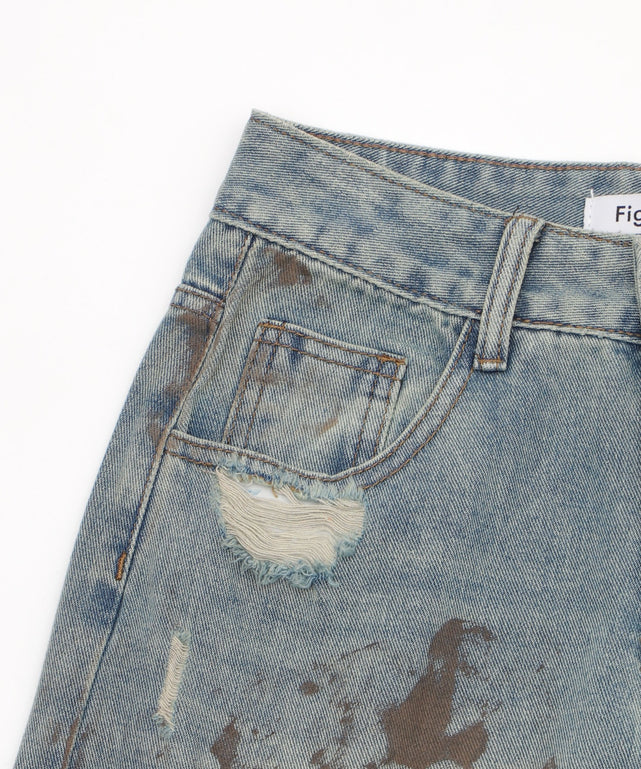 ハードダメージデニム