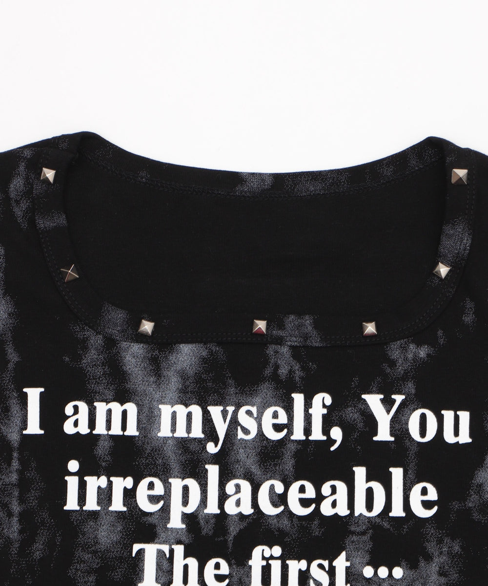 ネックラインスタッズピチT