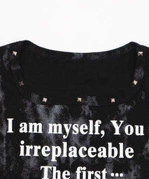 ネックラインスタッズピチT