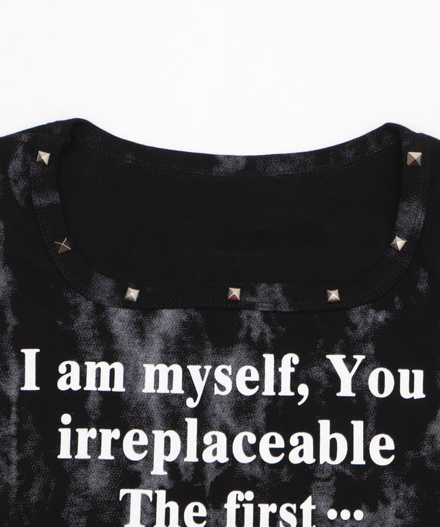 ネックラインスタッズピチT