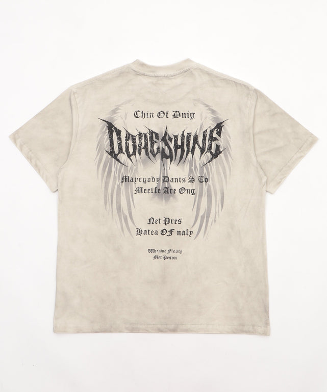 ダーティ加工メタルロゴビッグT