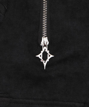 クロップドショルダーZIPトップ