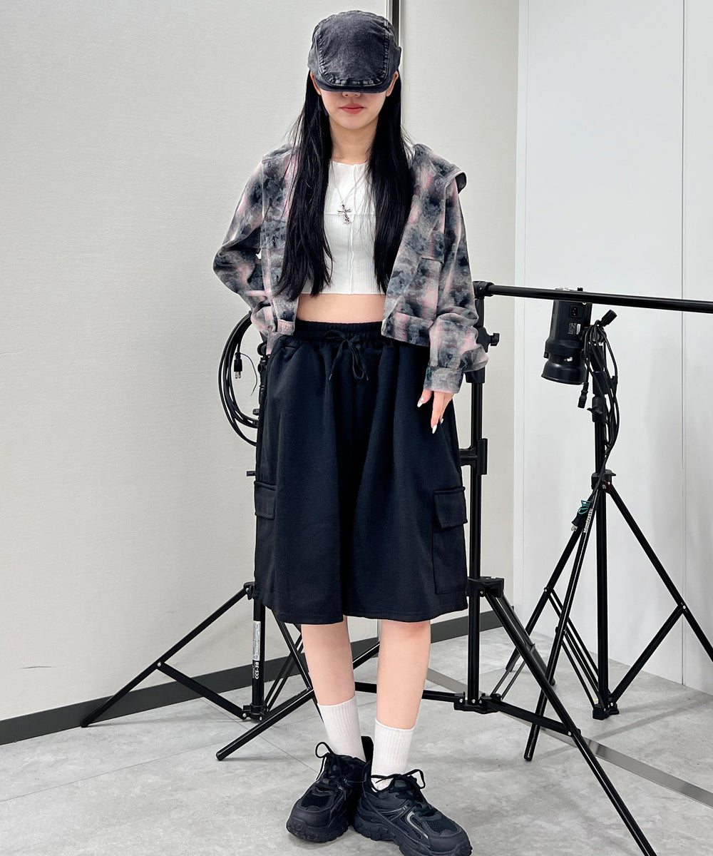 フーデッドブリーチチェックシャツ