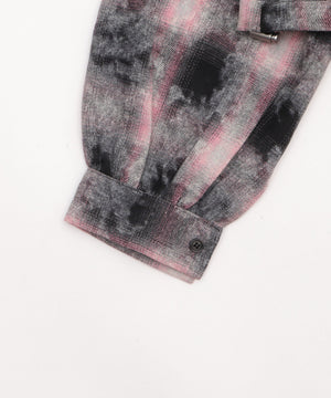 フーデッドブリーチチェックシャツ