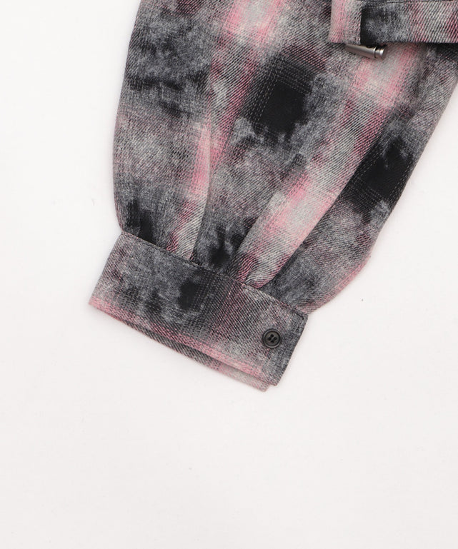 フーデッドブリーチチェックシャツ