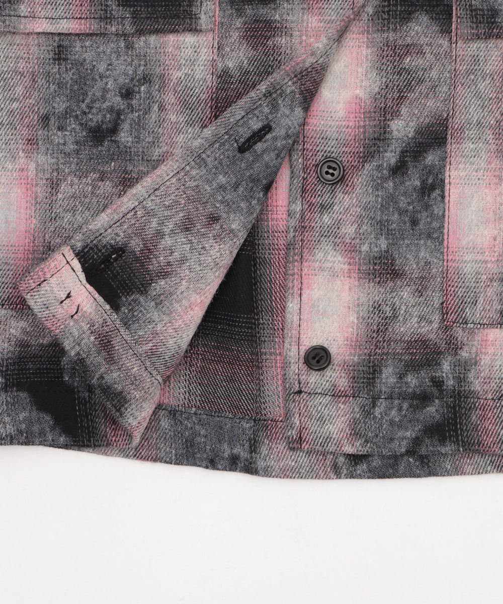 フーデッドブリーチチェックシャツ