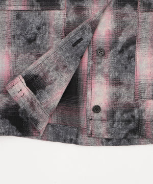 フーデッドブリーチチェックシャツ