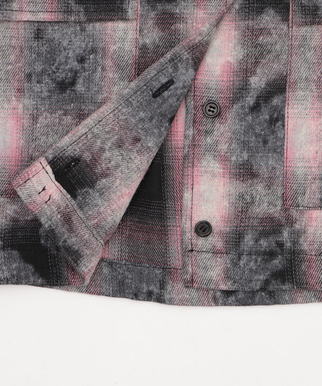 フーデッドブリーチチェックシャツ