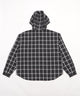 フーデッドオーバーチェックシャツ