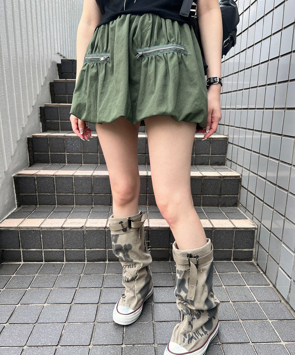 カーキ モデル：154㎝ FREE着用